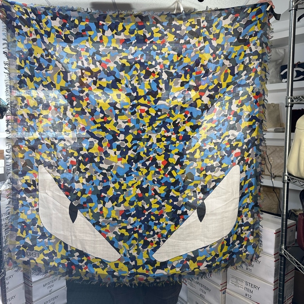 FENDI SILK BLEND SHAWL